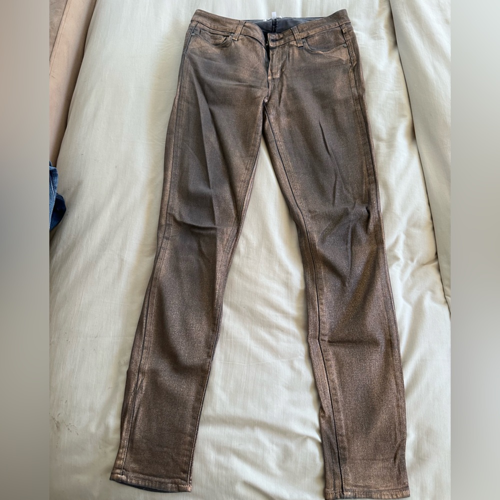 Paige Gold Distressed Jeans